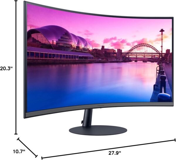 SAMSUNG 32-Inch S39C Series FHD Curved Gaming Monitor, 75Hz, AMD FreeSync, Game Mode, Advanced Eye Comfort, Frameless Display, Built in Speakers, Slim Metal Stand, LS32C392EANXGO, 2023, Black - Image 9