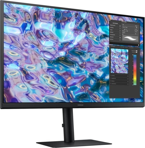 SAMSUNG S61B Series 27-Inch QHD (2560x1440) Computer Monitor, 75Hz, HDMI, IPS Panel, DisplayPort, FreeSync, Height Adjustable Stand (LS27B610EQNXZA), Black - Image 2