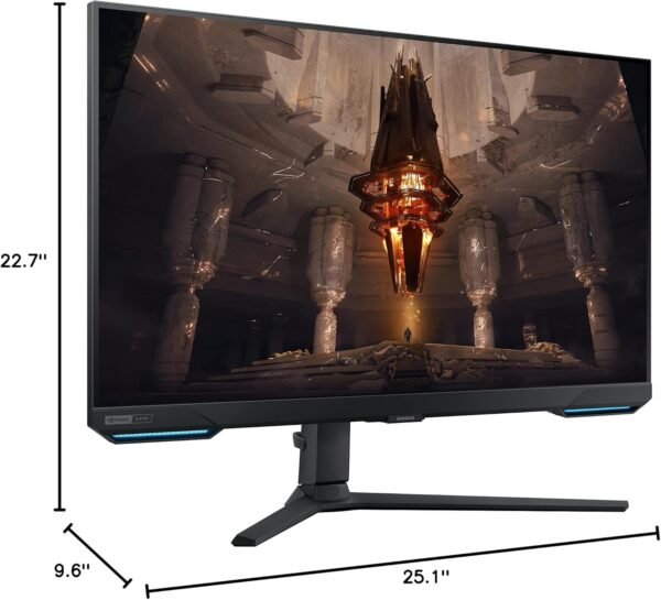 SAMSUNG 28? Odyssey G70B Series 4K UHD Gaming Monitor, IPS Panel, 144Hz, 1ms, HDR 400, G-Sync and FreeSync Premium Pro Compatible, Ultrawide Game View, LS28BG702ENXGO, Black - Image 12